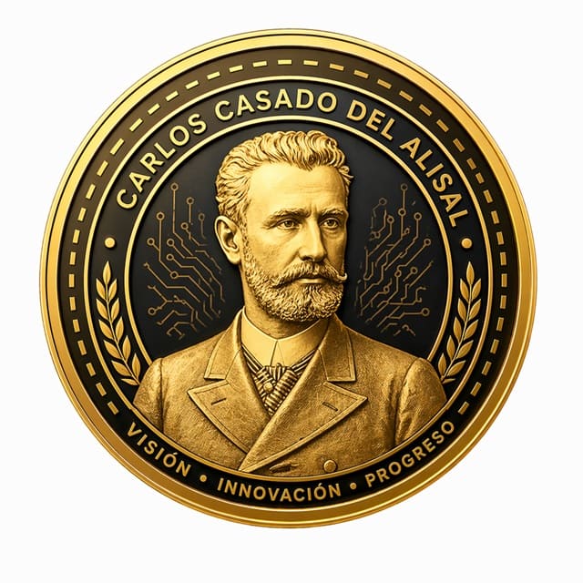 Reverso Moneda VC-Stock. Dorso de las monedas en homenaje a Carlos Casado del Alisal